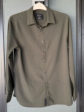 BYLT Olive Green Long Sleeve Button Down